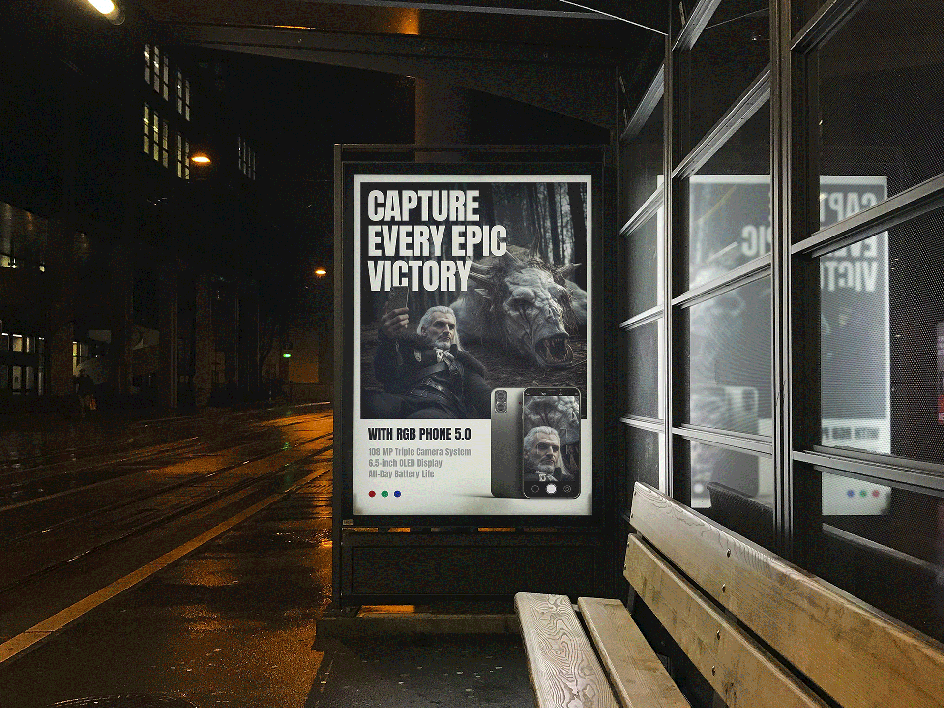 Final posters and billboards from the AI-powered virtual campaign