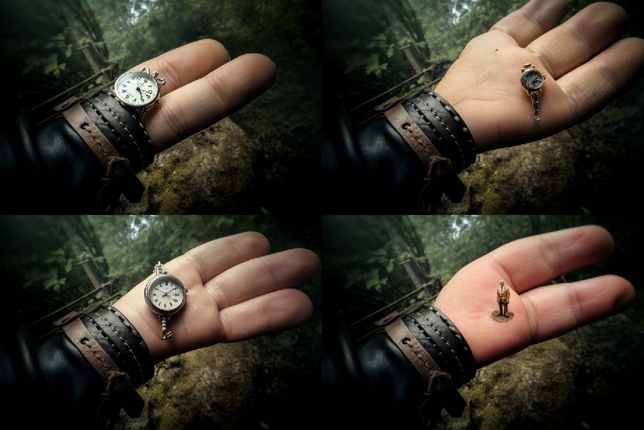 AI-generated image of the Witcher’s hand with a watch showing rendering issues